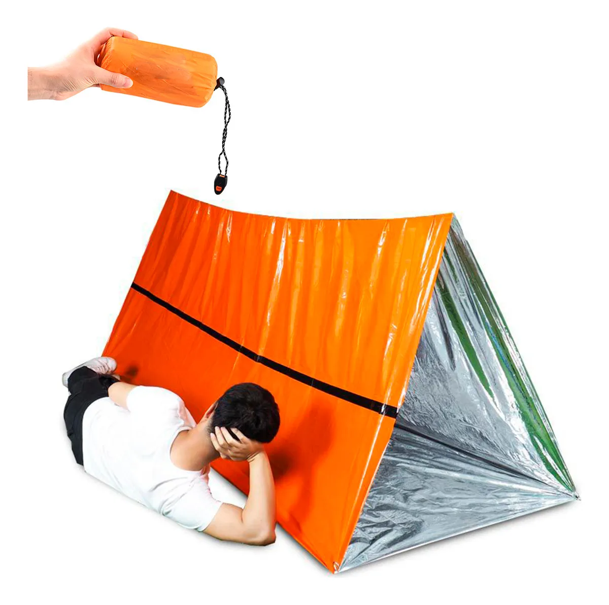 barraca de emergência bivaque manta térmica