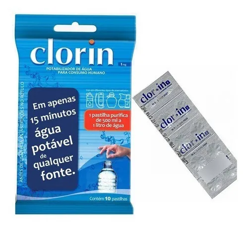 clorin para purificar água em trilhas leves