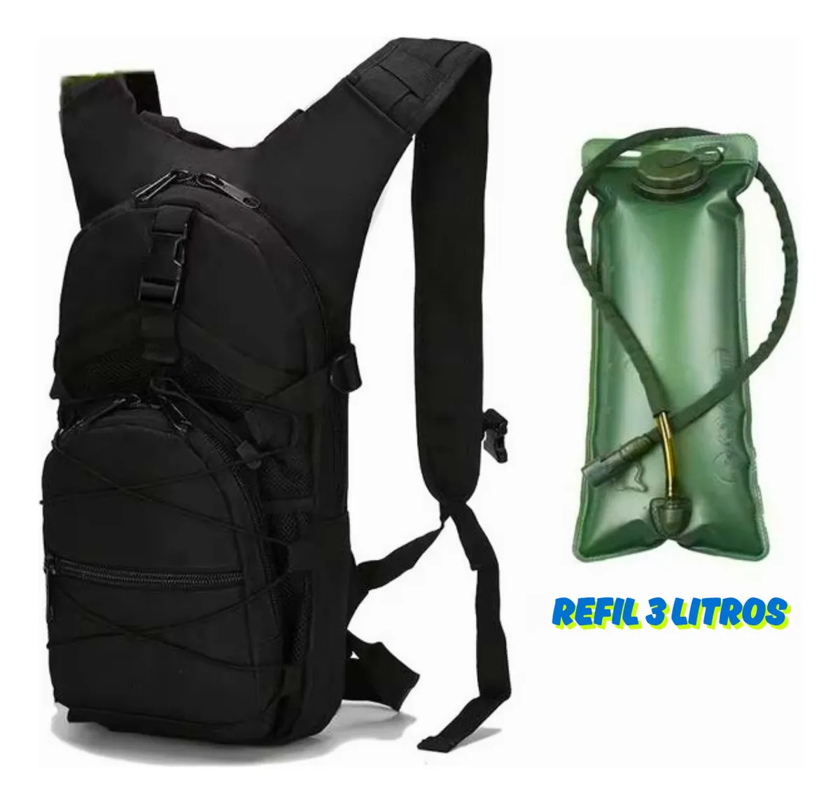 melhor mochila para trilha leve 3 litros preta